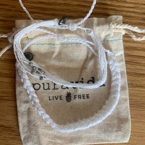 2 New White Puravida Bracelets